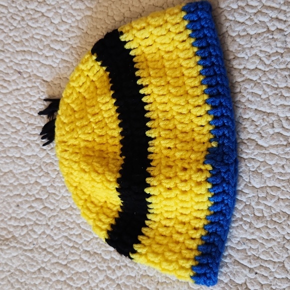 Handmade Minions Crochet Beanie Hat - Picture 2 of 6